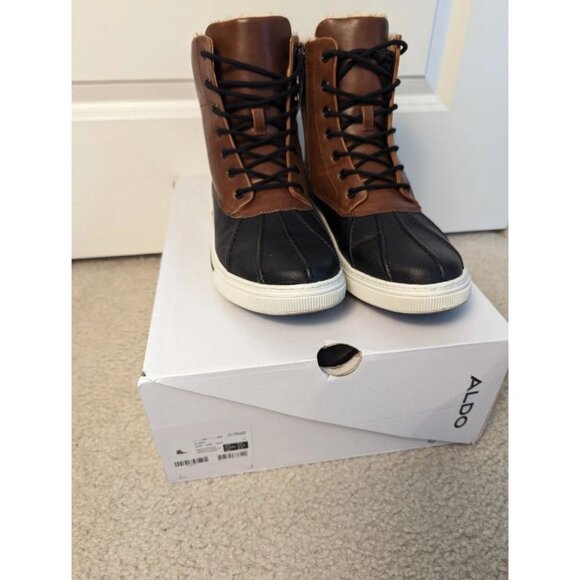ALDO Ilian Brown Black Water Resistant Duck Boots  Sz 9.5 main image 6